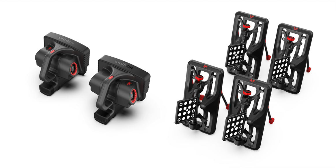 Launch Tech USA X-613 Wireless 3D Aligner, 4 Point Rim Clamps, 3 Point Tire Clamps, Throttle V- Full SKU 702020112TF