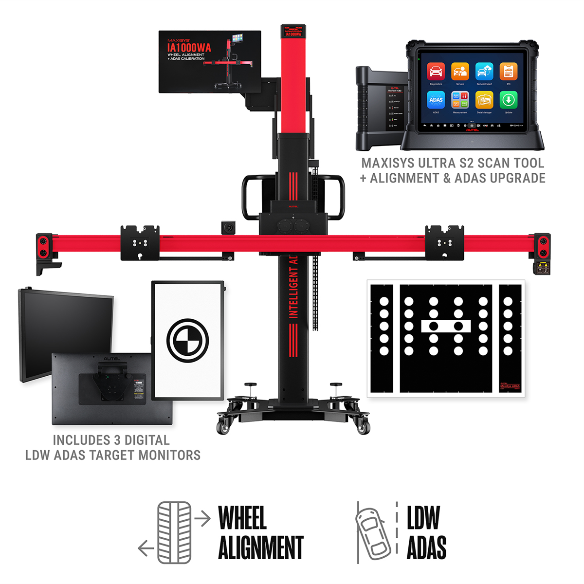 Autel MaxiSYS IA1000LDWTDT ADAS LDW Calibration, Alignment System SKU AULIA1000LDWTDT