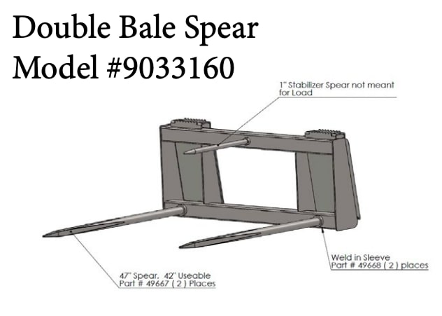 Top Dog Attachments Bale Spears SKU 9033160