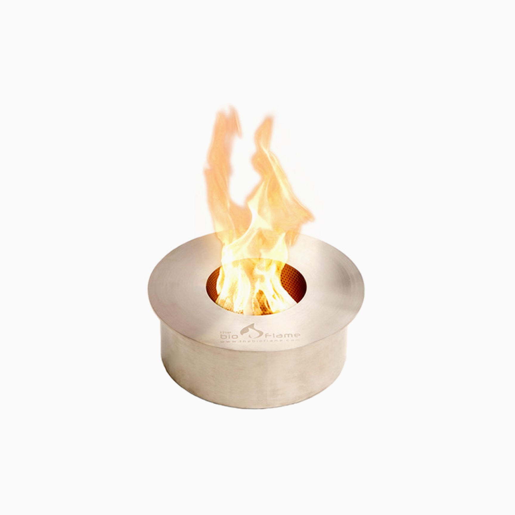 Bio Flame 13” Round Burner Ethanol Fireplace SKU EB-13Round-Silver