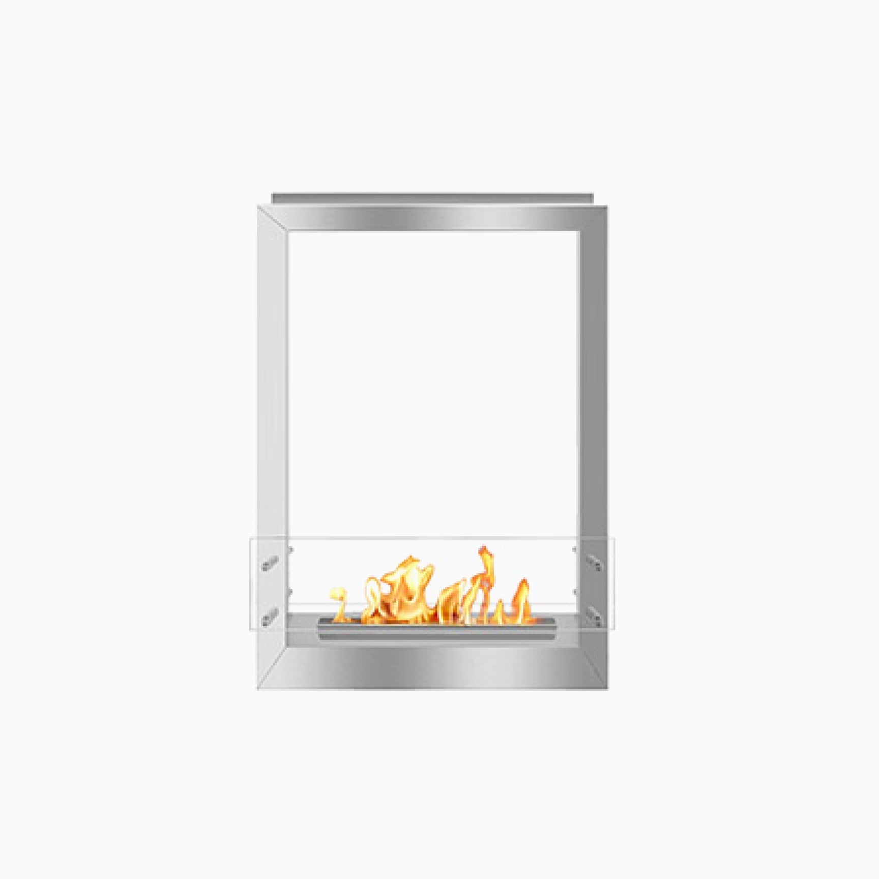 Bio Flame 24" Firebox SKU FB-SS-24-16M-Silver-Spacer