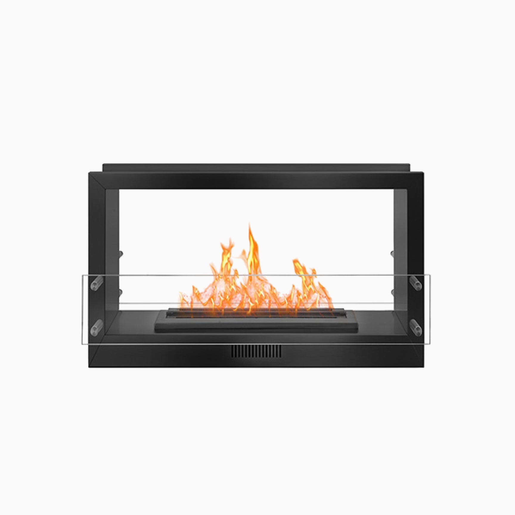 Bio Flame 38" Firebox SKU FB-SS-38-24M-Silver-Spacer