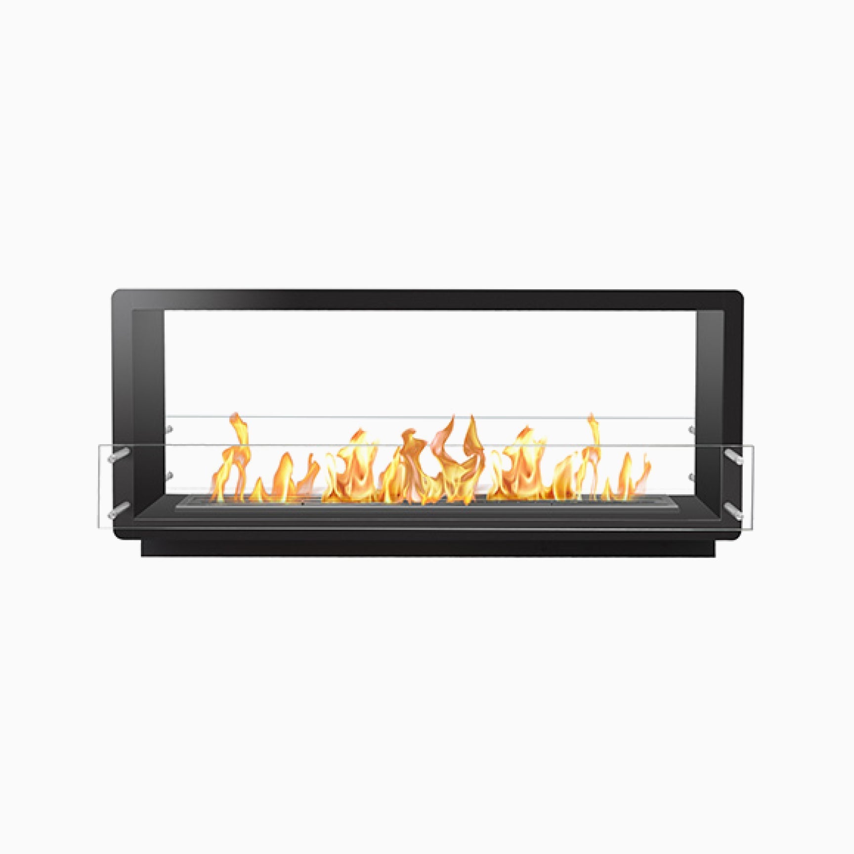 Bio Flame 60" Firebox Ethanol Fireplace SKU FB-SS-60-48M-Silver-Spacer