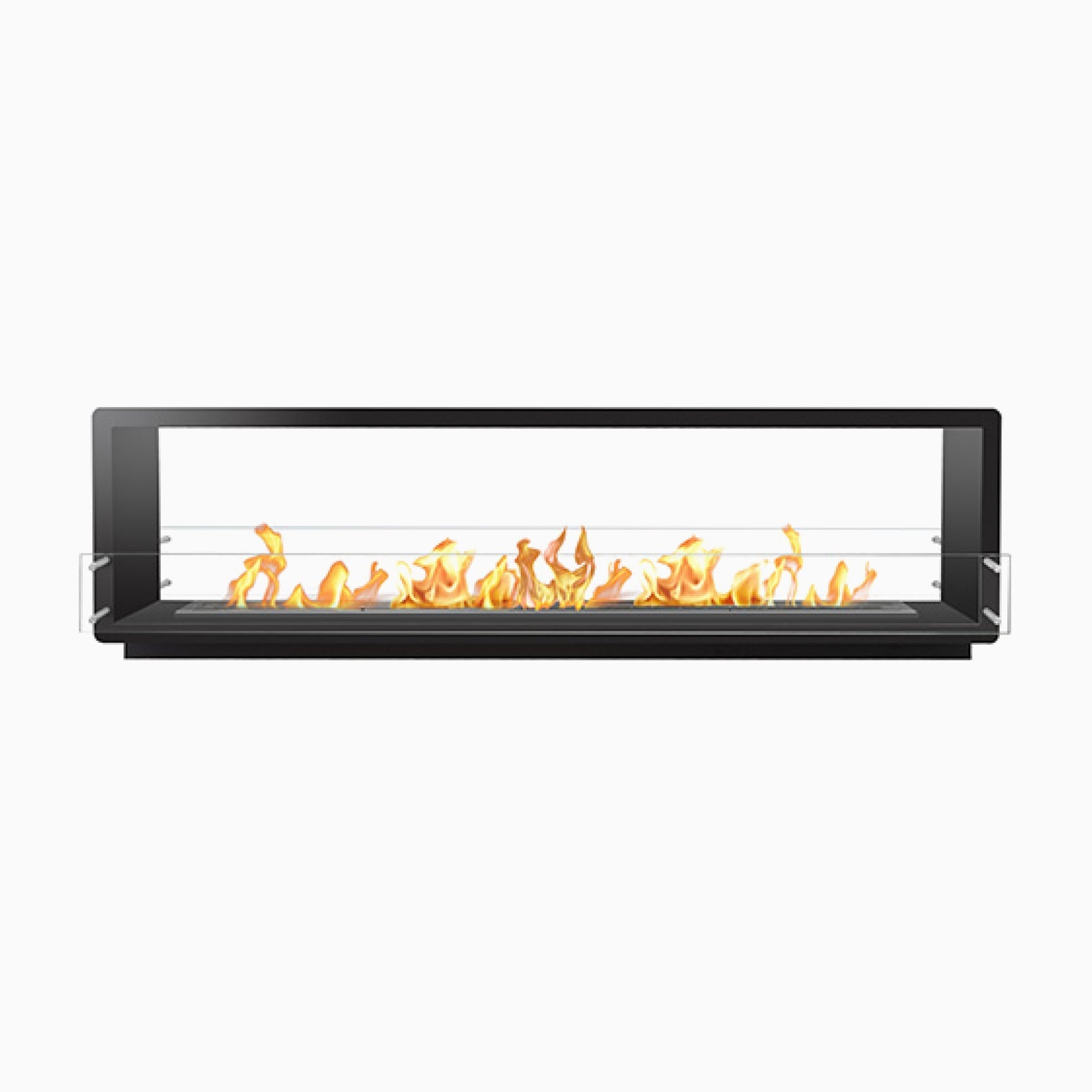 Bio Flame 96" Firebox Ethanol Fireplace SKU FB-SS-96-84M-Silver-Spacer