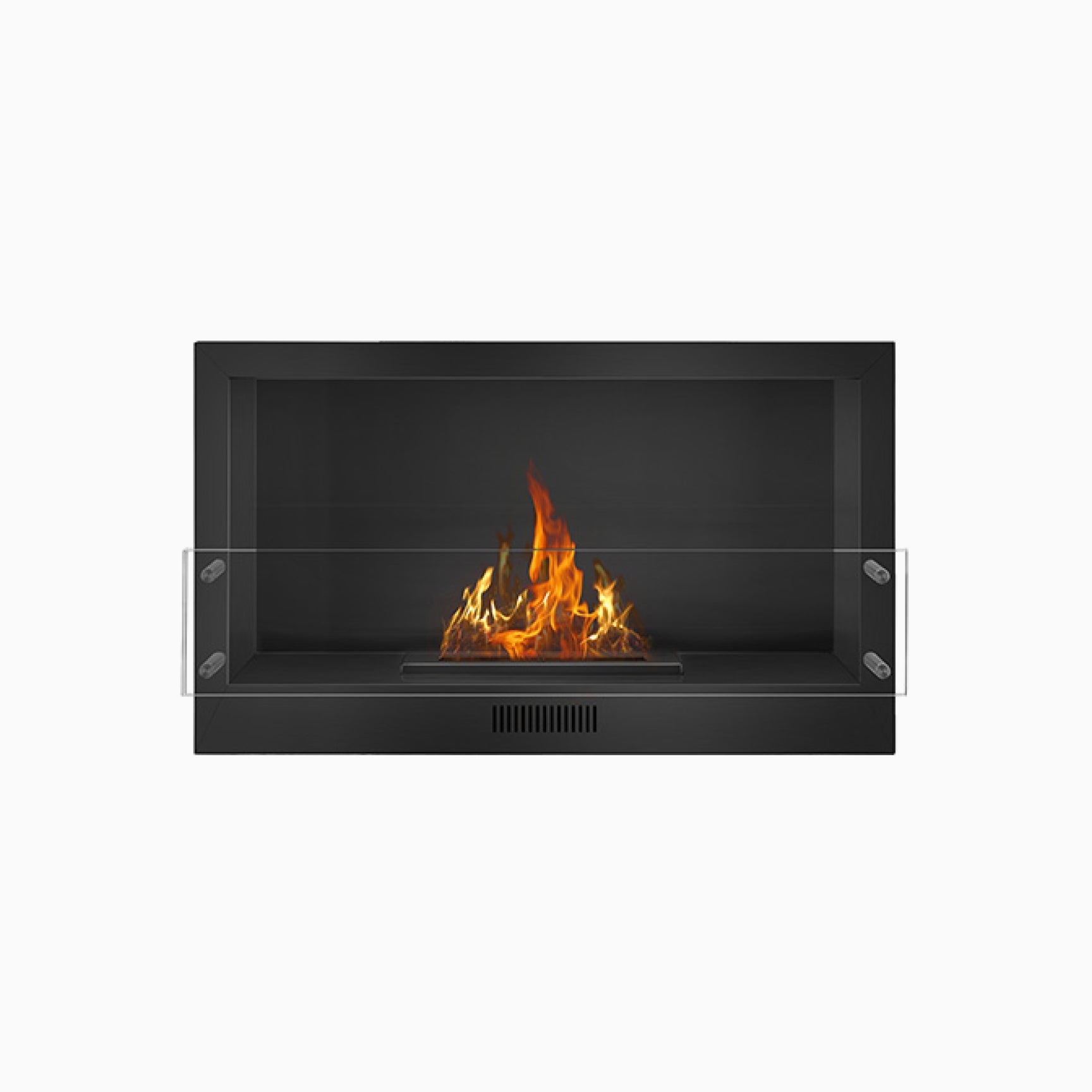 Bio Flame 38" Firebox SKU FB-SS-38-24M-Silver-Spacer