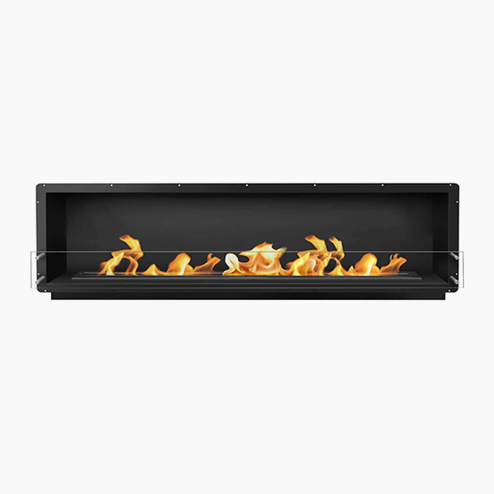 Bio Flame 96" Firebox Ethanol Fireplace SKU FB-SS-96-84M-Silver-Spacer