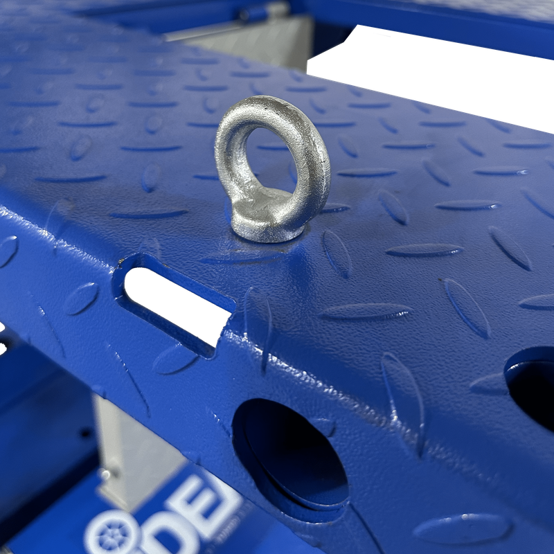 iDEAL Elec Hydra Motorcycle Lift Bench w/ Integrated Motor & Retractable Ramp SKU M-2200IEH-XR