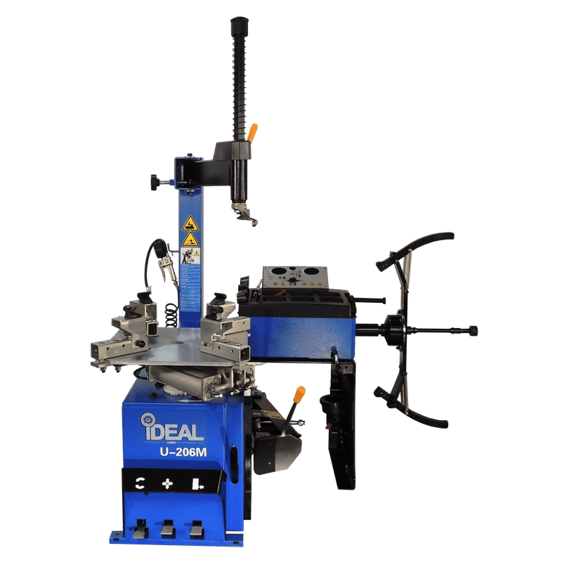 iDEAL Tire Changer & MC Wheel Balancer Hand Spin Combo w/ MC Adapter Kit SKU TCWB-PSC206M