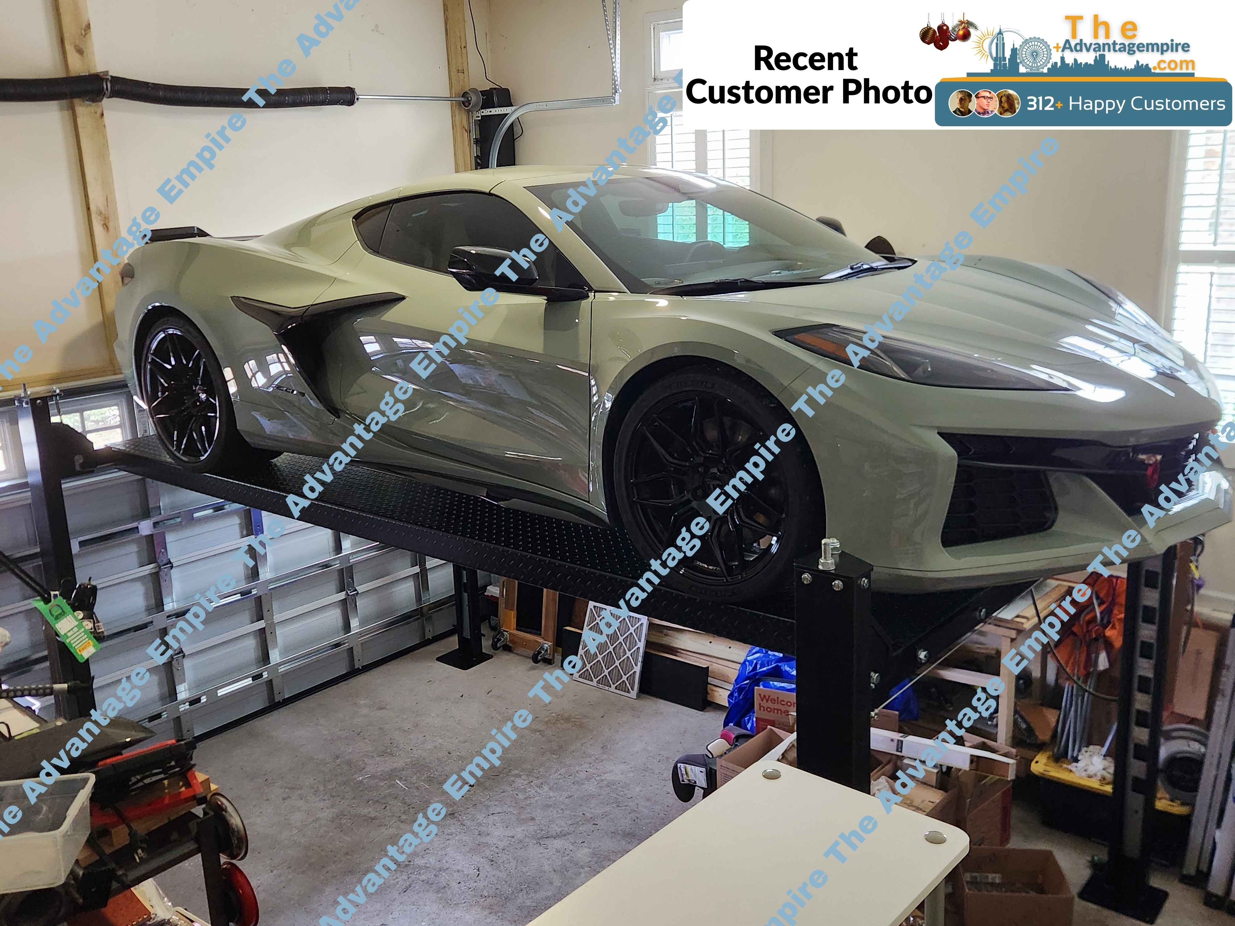 Tuxedo 8,000 lbs. 4-Post Deluxe Automotive Storage Lift SKU FP8K-DX