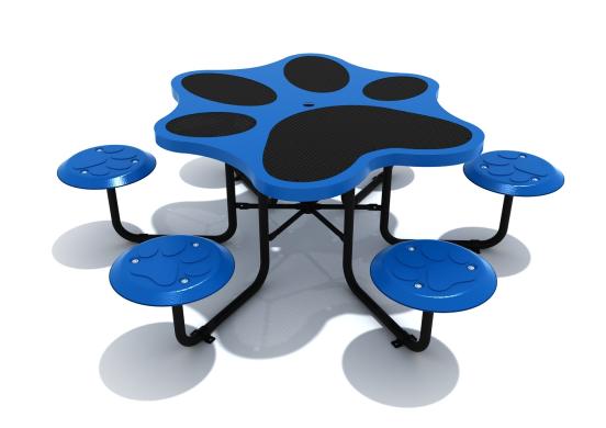 Playground Equipment Paw Print Table SKU PDP008