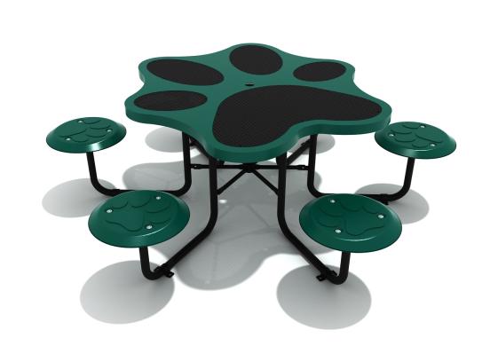 Playground Equipment Paw Print Table SKU PDP008