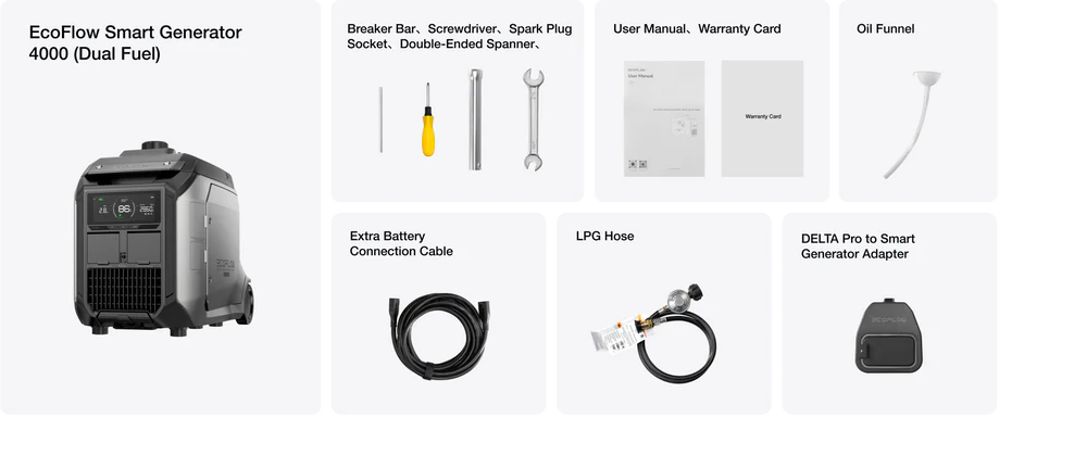 EcoFlow Smart Generator 4000 (Dual Fuel) SKU EFSG4000-US-EPA