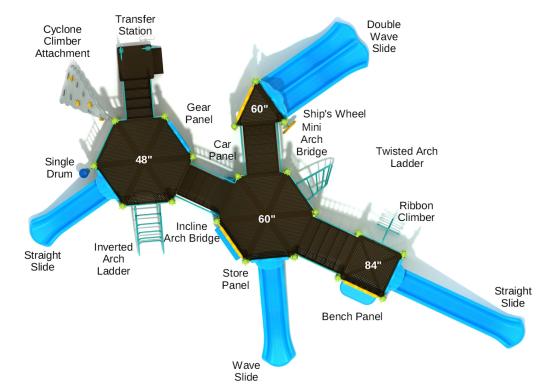 Playground Equipment Parkview Heights Playground SKU PMF041