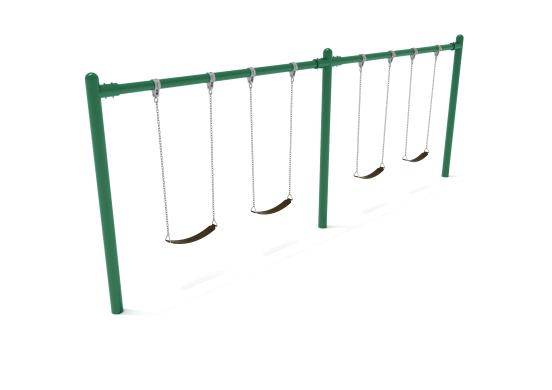 Playground Equipment 8 Foot High Elite Single Post Swing SKU PSW002WS