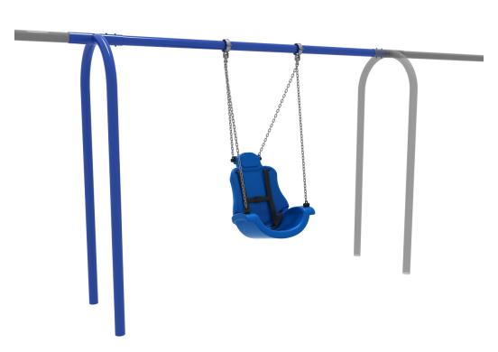 Playground Equipment 8 Feet High Elite Arch Post Adaptive Swing SKU PSWASADD001