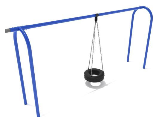 Playground Equipment 8 Feet High Elite Arch Post Tire Swing SKU PSWTABWS