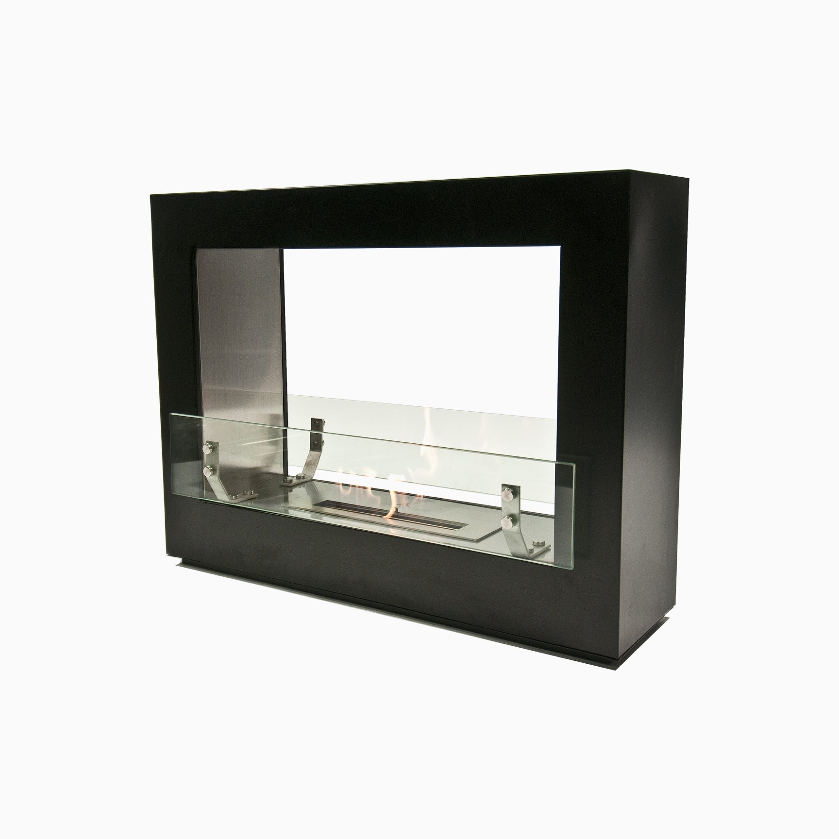 Bio Flame Rogue 2.0 SS Free Standing Ethanol Fireplace SKU Rogue 2.0 SS-Black