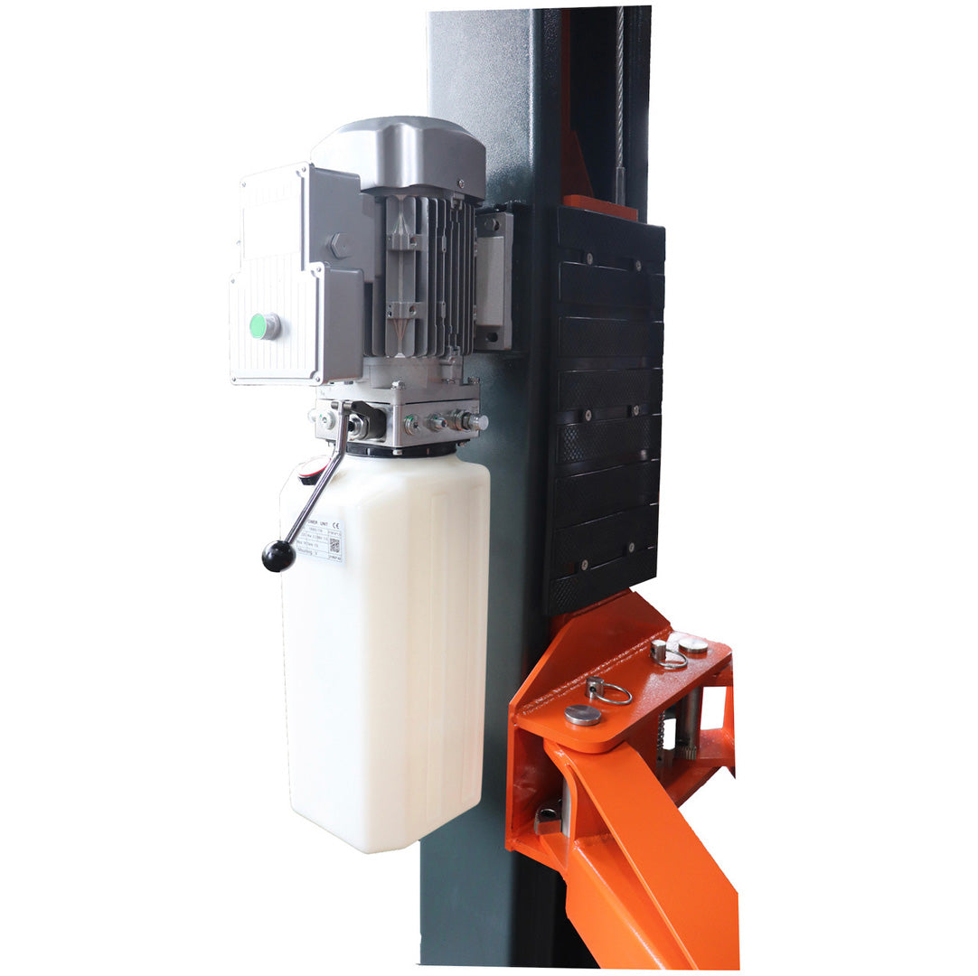 Stratus 2 Post 10,000 lbs Pro Floor Plate Car Lift, ETL Certified Power Unit, Single Point Manual Safety Lock Release SKU SAE-F10P