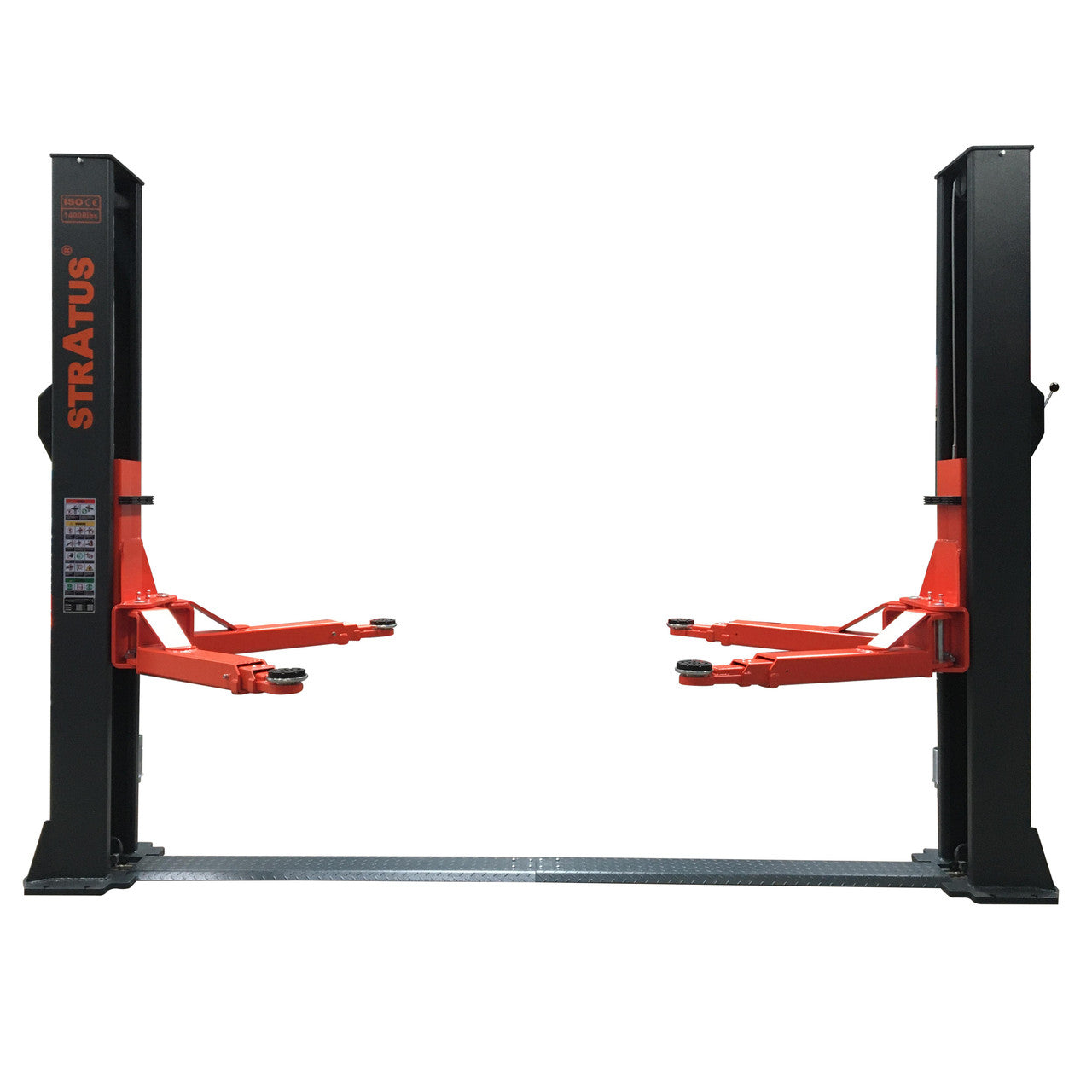 Stratus 2 Post 14,000 lbs Floor Plate, Extra Wide, Drive Through SKU SAE-F14X