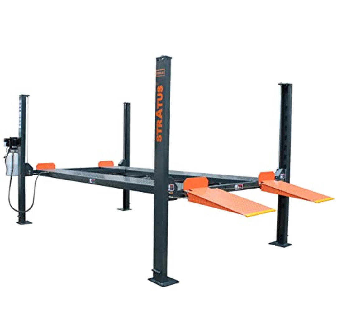 Stratus 4 Post 8,000 lbs Compact Parking Lift, Manual Release G3 SKU SAE-P48C