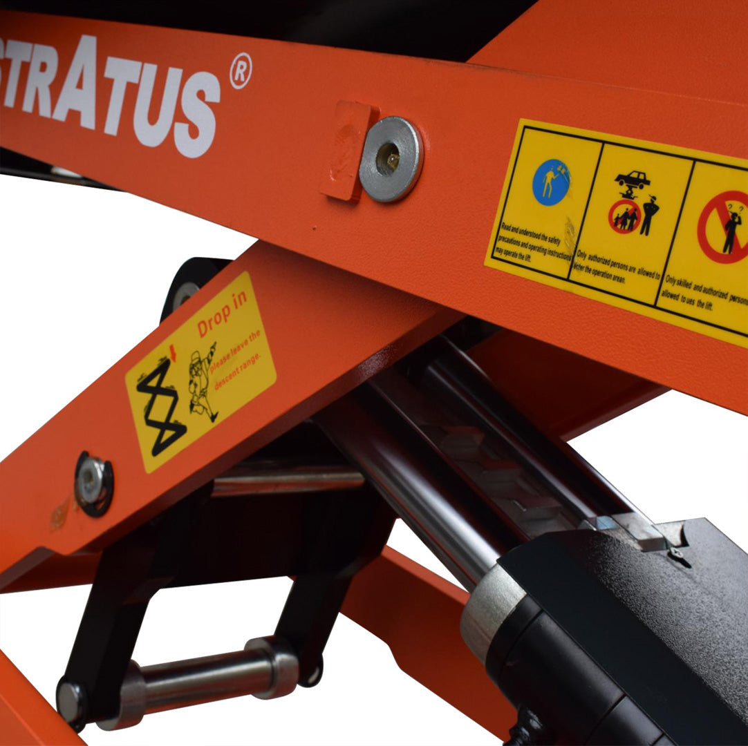 Stratus On Ground Low Profile Full Rise Scissor Lift, 9000 lbs, 220V, Pneumatic Release, Commercial Grade G3 SKU SAE-UT9000