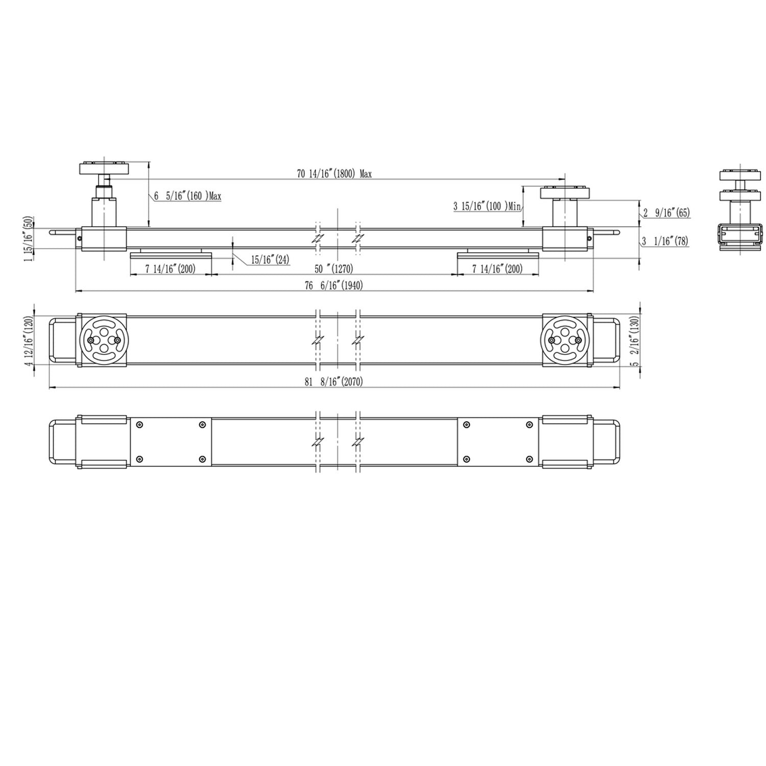 Stratus® Scissor G2 Auto Lift Support Bar Set of 2, SAE-BR9