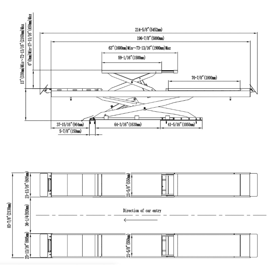 Stratus Commercial Grade 11000 lbs Alignment Scissor Car Lift w/ 2 Bridge Jacks, 220V SKU SAE-FS11AP
