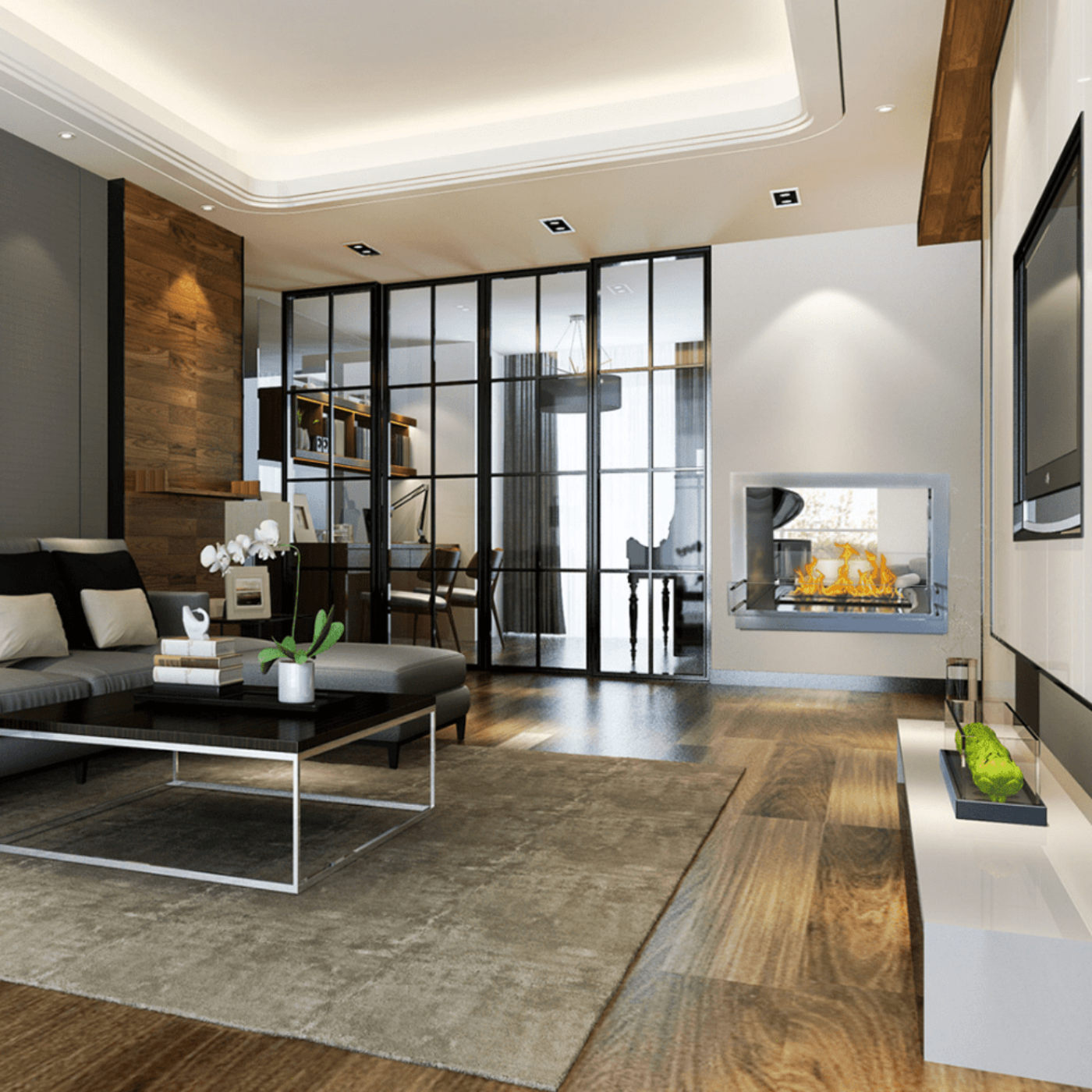 Bio Flame Sek XL 53-Inch Ethanol Fireplace SKU SEK XL