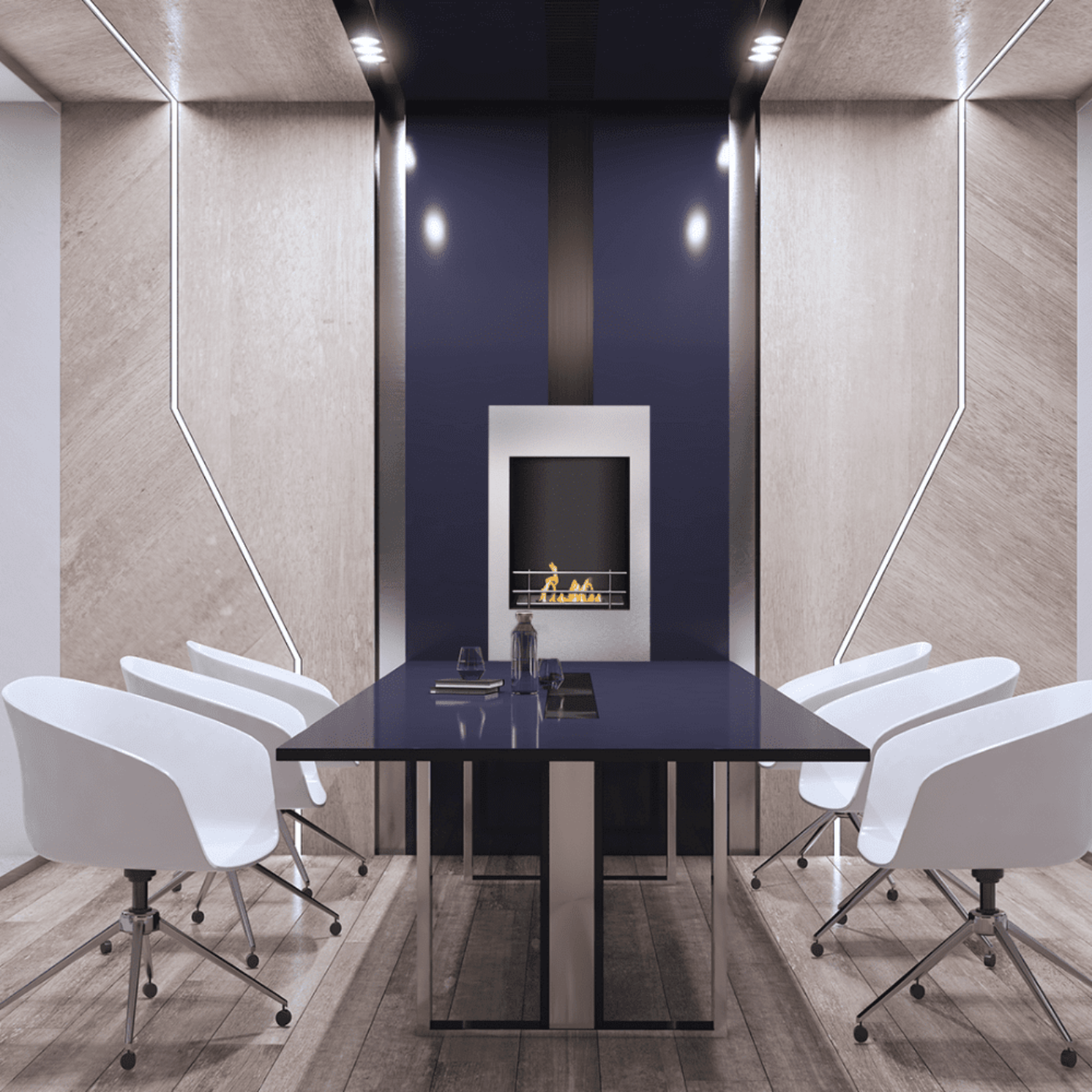 The Bio Flame Xelo 19-Inch Ethanol Fireplace SKU XELO-Silver