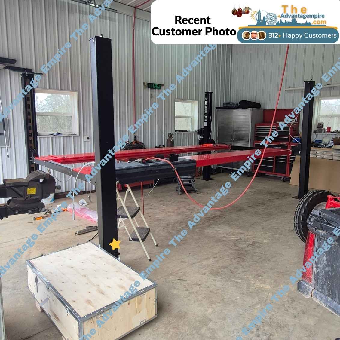 Katool 9,500lb Heavy Duty 4-Post Lift for Storage, w/ Casters SKU KT-4H950