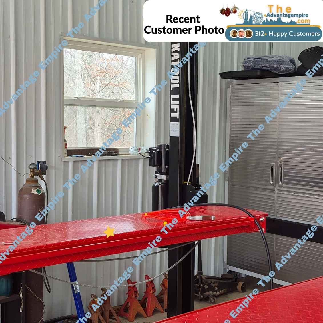 Katool 9,500lb Heavy Duty 4-Post Lift for Storage, w/ Casters SKU KT-4H950