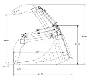 Top Dog Attachments Utility Grapple SKU 9023001