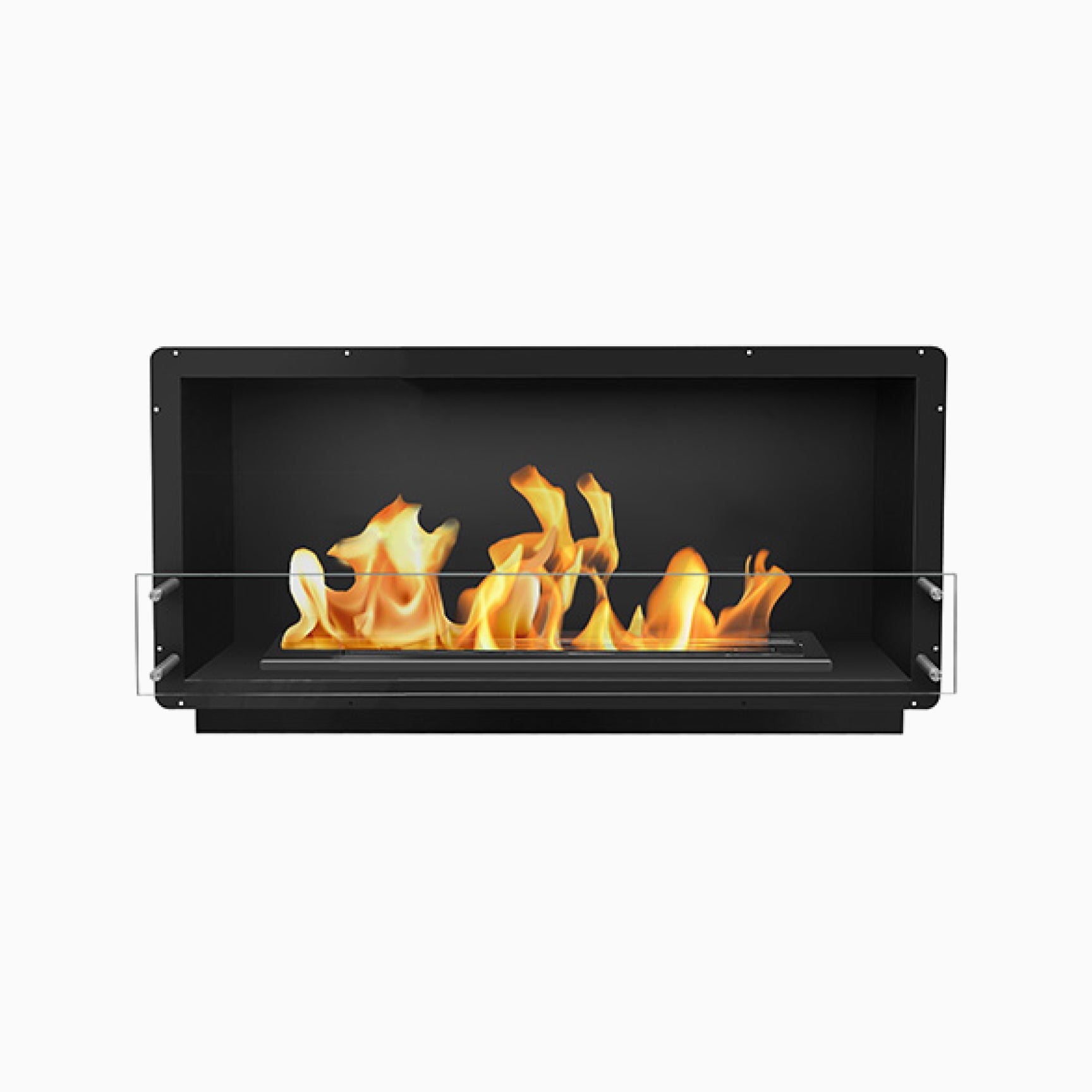 Bio Flame XL Firebox Ethanol Fireplace SKU FB-SS-XL-38M-Silver-Spacer