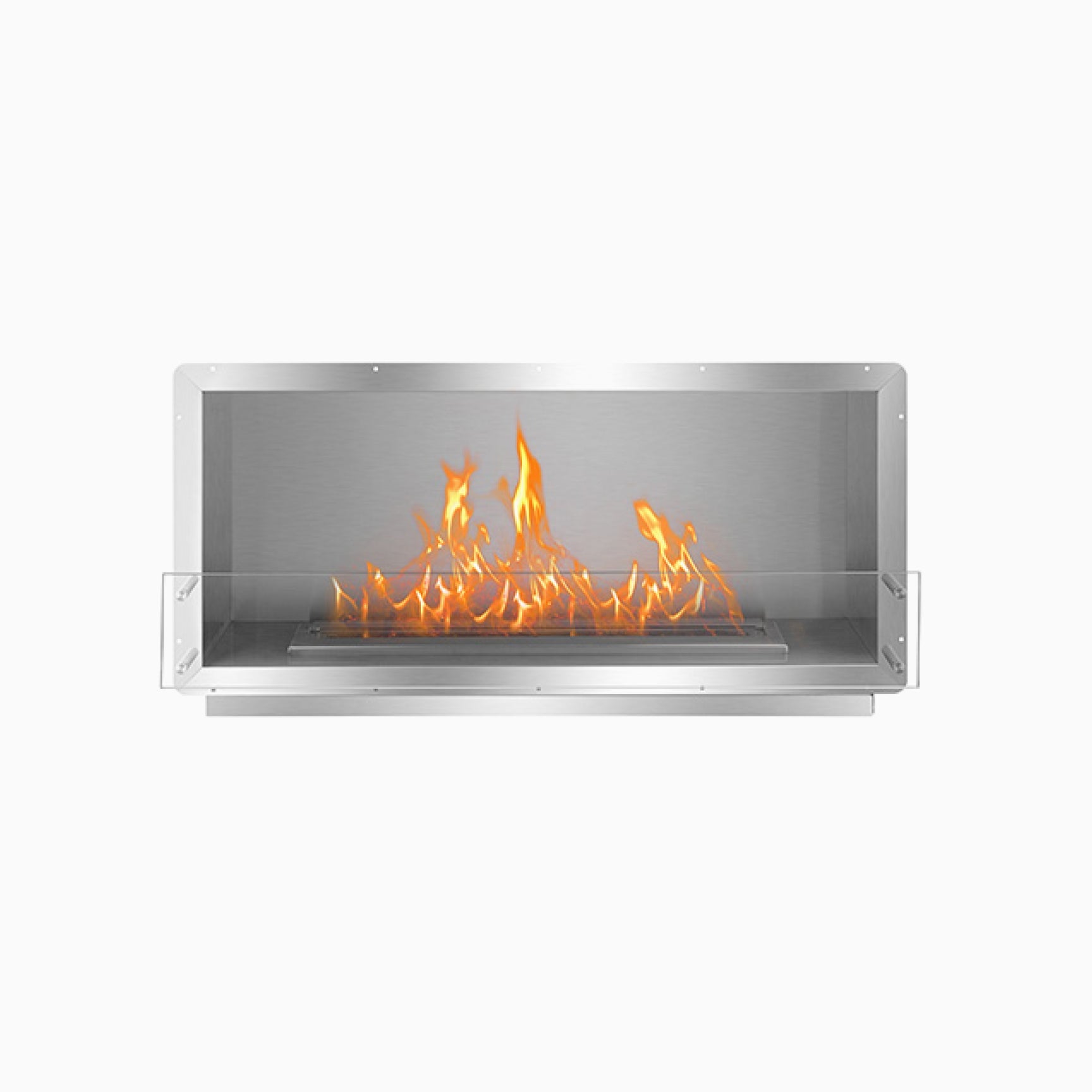 Bio Flame XL Firebox Ethanol Fireplace SKU FB-SS-XL-38M-Silver-Spacer