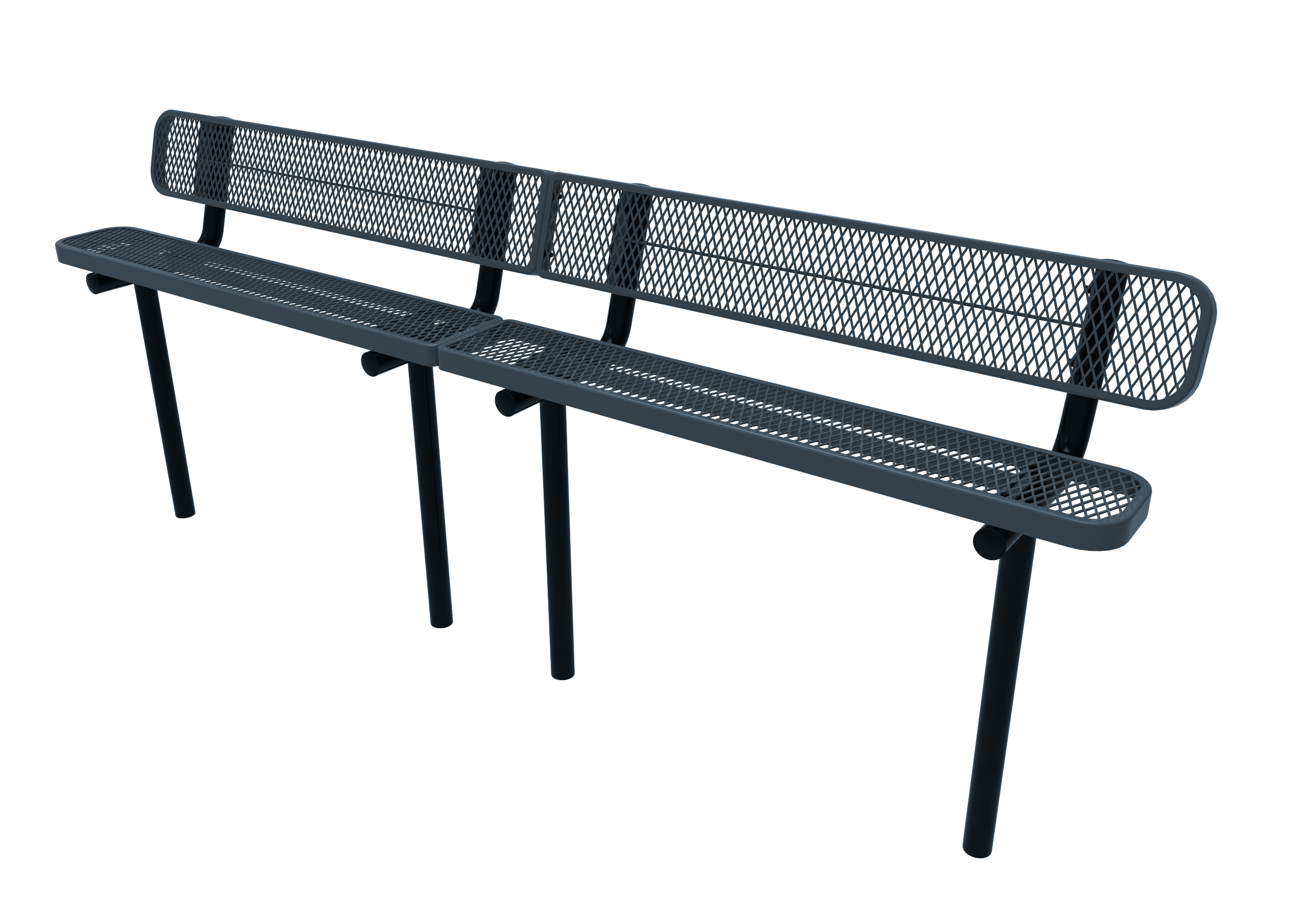 MyTCoat 10' - 15' Standard Bench, Expanded Metal, Inground Mount SKU BRT10