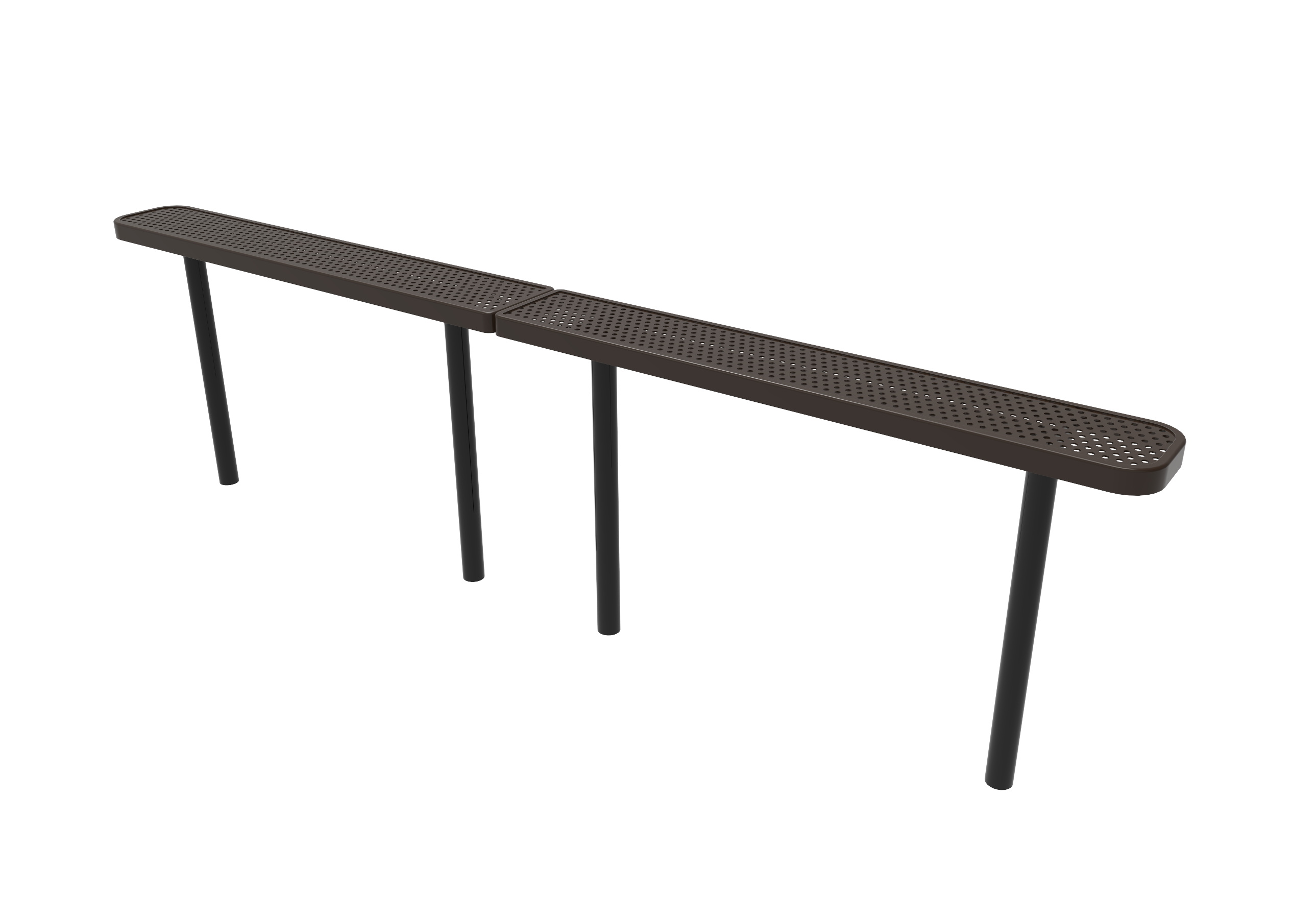 MyTCoat 10' - 15' Standard  Bench, Punched Steel, Inground Mount SKU BRT10