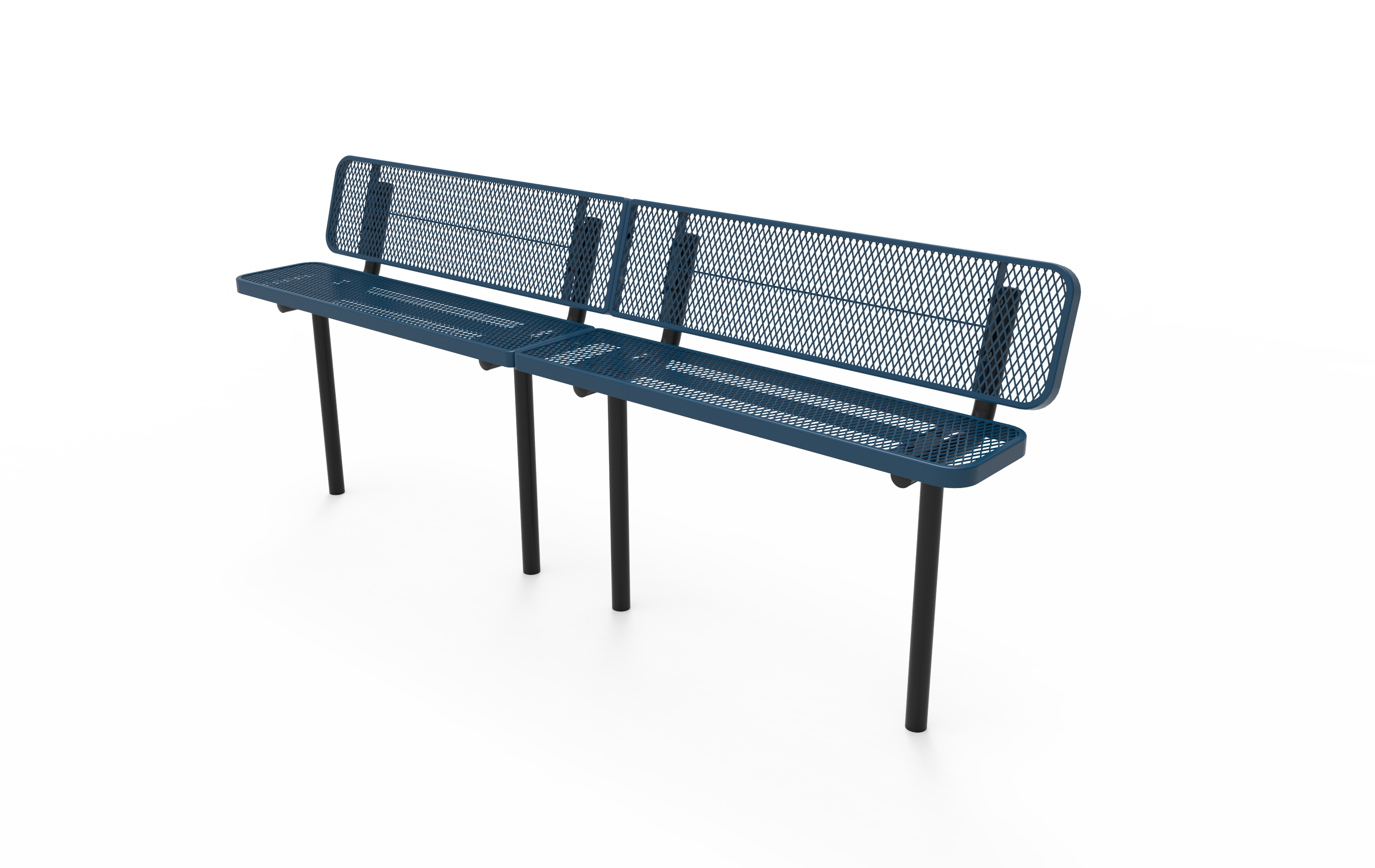 MyTCoat 10' - 15' Players Bench w/ Back, Expanded Metal, In ground Mount SKU BPY15