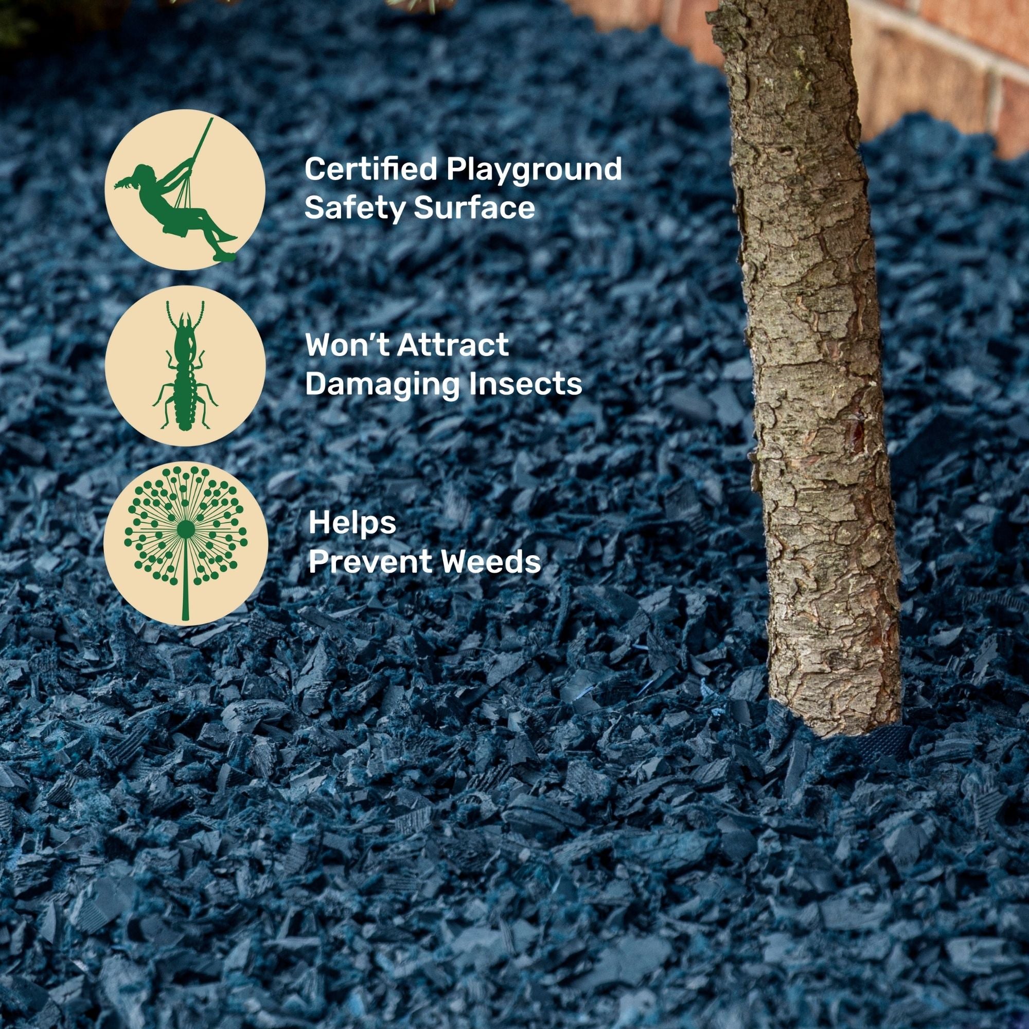 GroundSmart Premium Nugget Rubber Mulch SKU GSRMNuggets