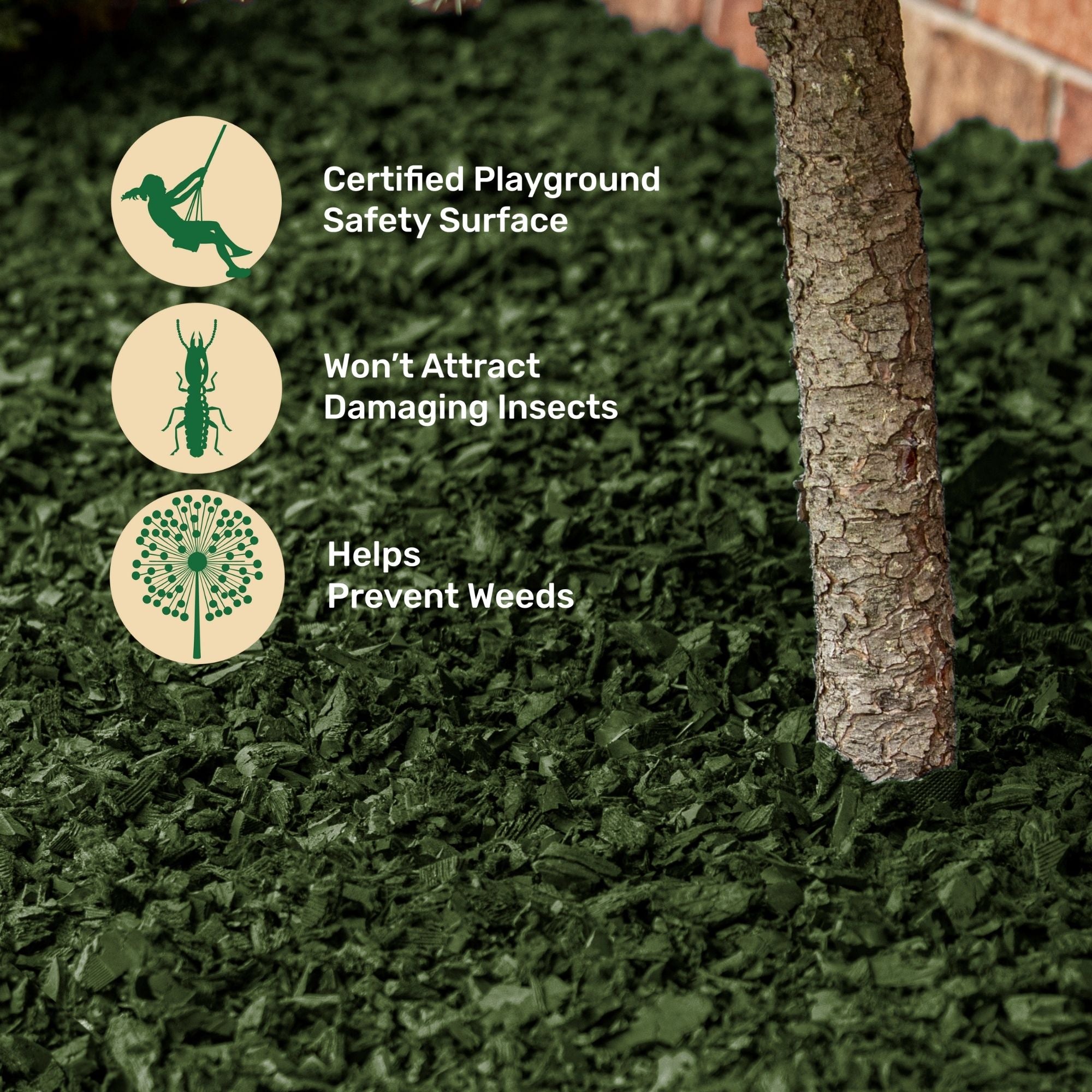 GroundSmart Premium Nugget Rubber Mulch SKU GSRMNuggets