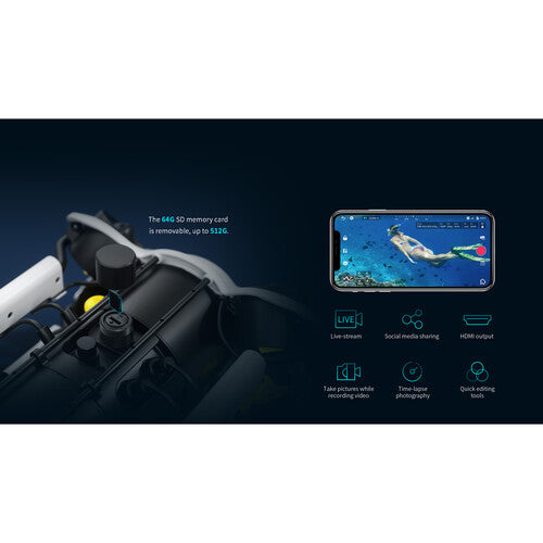 CHASING M2 S Industrial Underwater ROV Value Pack w/ Grabber Claw and Case 100m Tether SKU CM2SVP-100