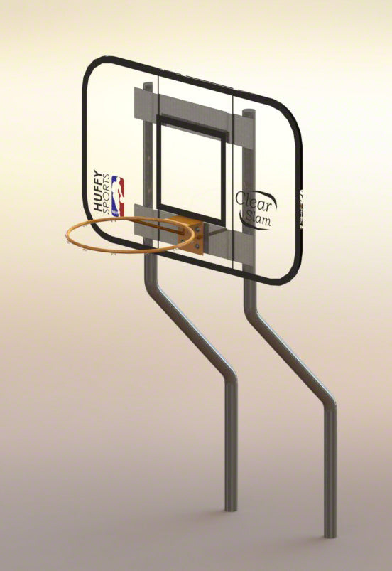 Spectrum Aquatics Dual Post Pool Basketball Hoop Game, 304L Powder Coated SKU 57827