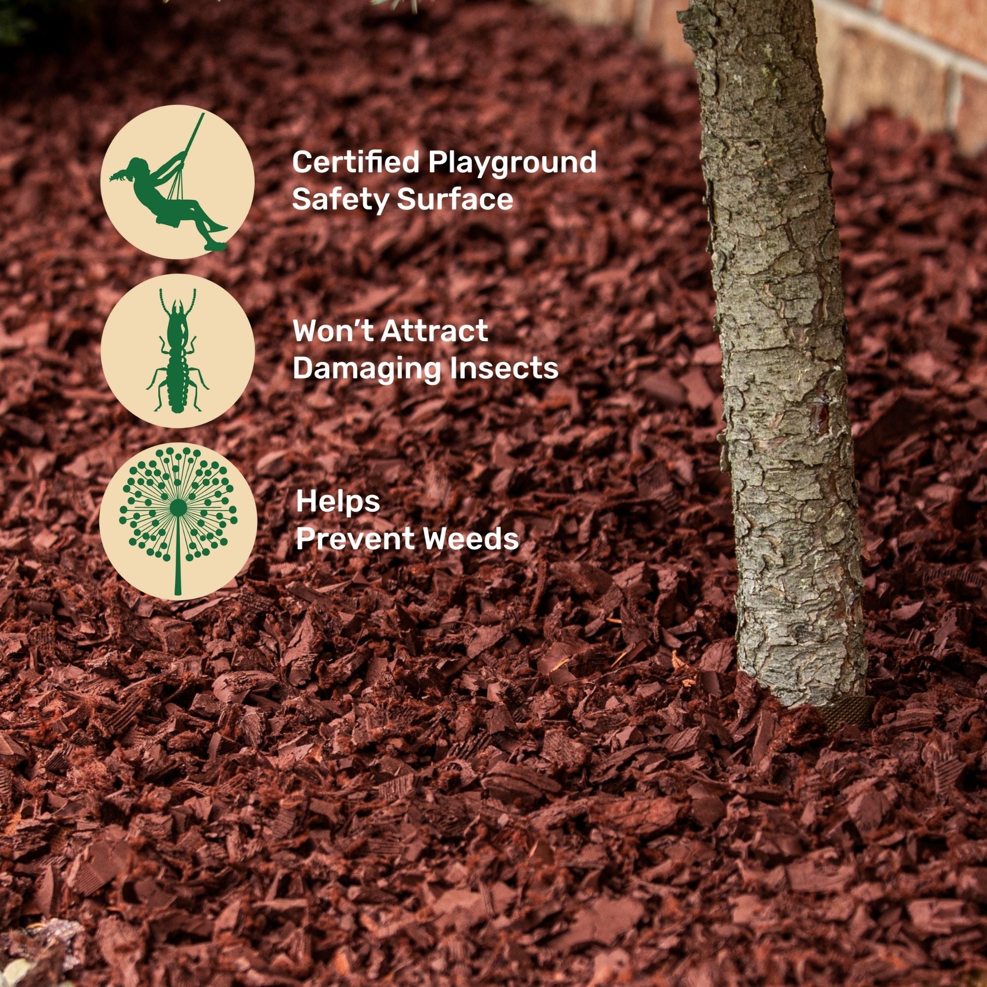 GroundSmart Premium Nugget Rubber Mulch SKU GSRMNuggets