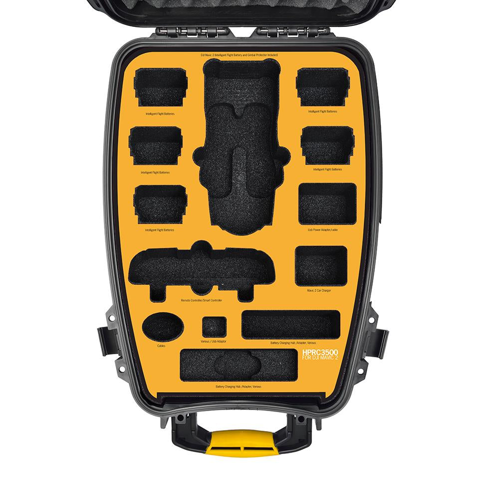 HPRC Cases - Backpack Case for DJI Mavic 2 w/Smart Controller HPRC3500 SKU MAV2-3500BLK-02