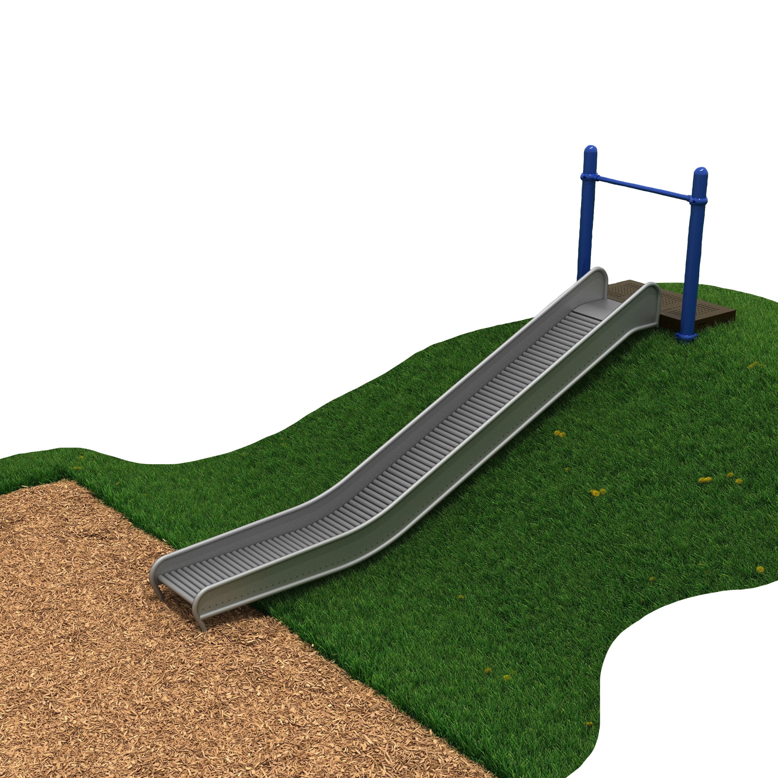 Playground Equipment 4 Foot Embankment Straight Roller Slide SKU PEL012