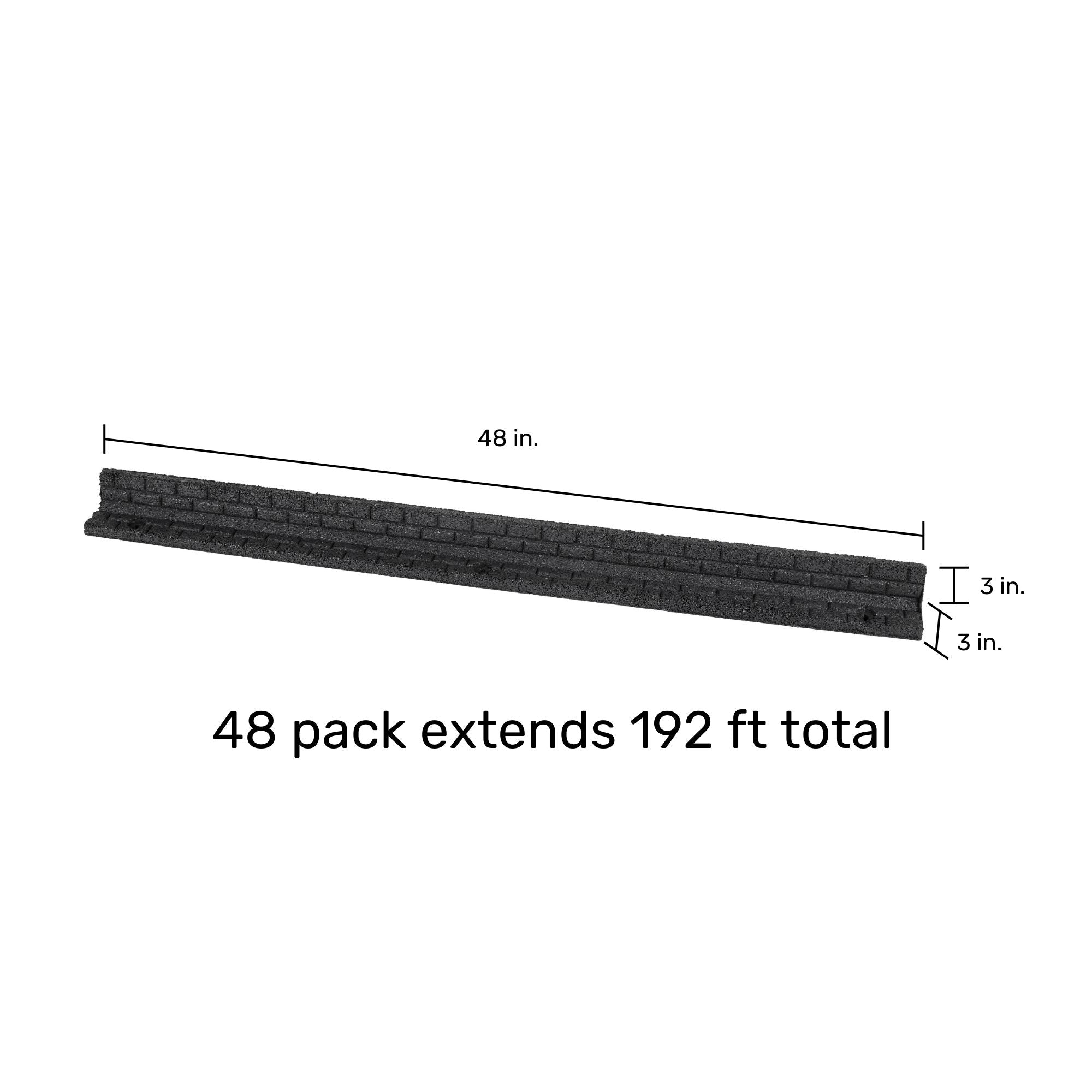 Ground Smart Rubber Brickface Edging SKU GSBFE48