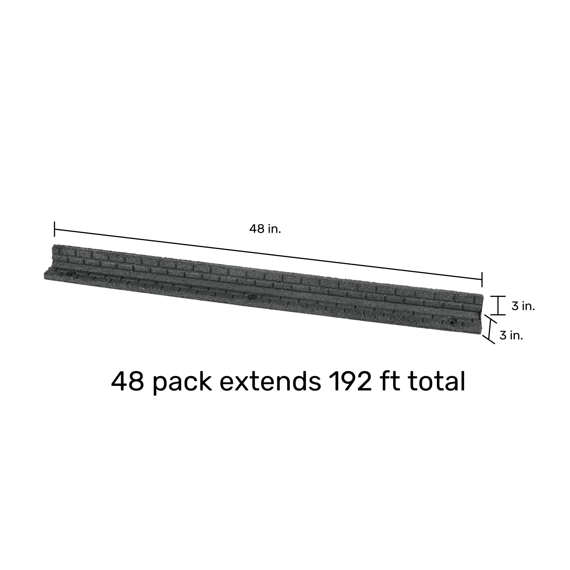 Ground Smart Rubber Brickface Edging SKU GSBFE48