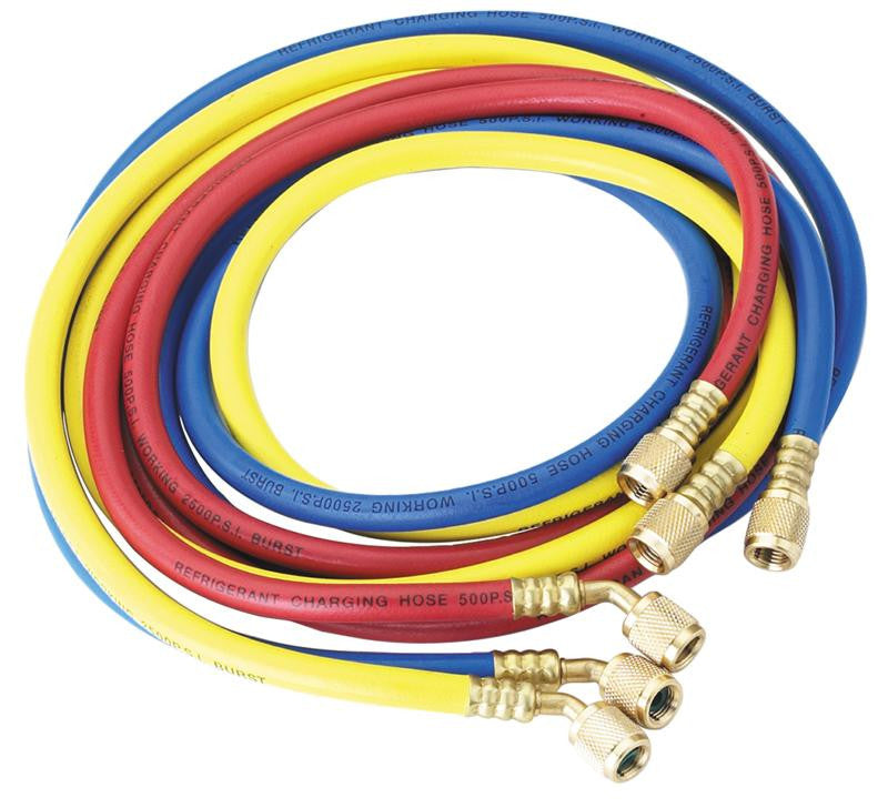 Robinair 30072 72" A/C Charging Hoses w/1/4" Fittings SKU ROB30072