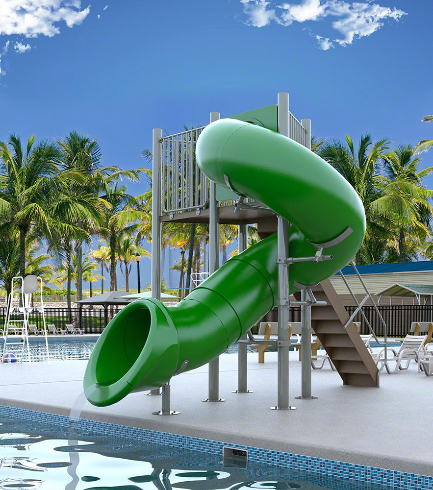 Spectrum Aquatics Single Flume Triangle Deck Waterslide SKU 1810371