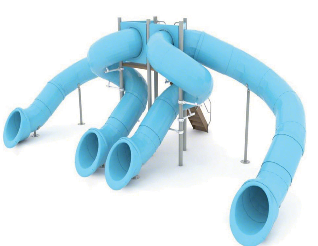 Spectrum Aquatics Quad Flume Half Hex Deck Waterslide SKU 1810552