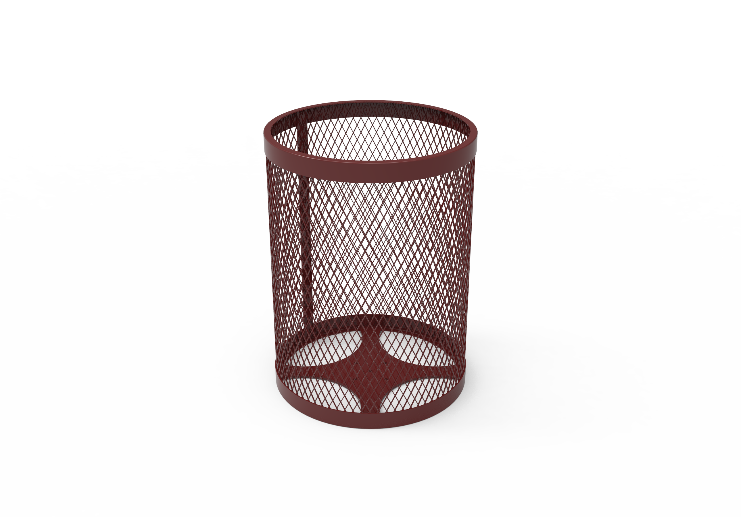 MyTCoat 32, 55 Gallon Trash Receptacle, Expanded Metal SKU RRD32